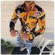 Herrenhemden Langarm Blumendruck Hemd Casual Camisa Masculina Herbst Winter Passform Slim Top Hawaiian