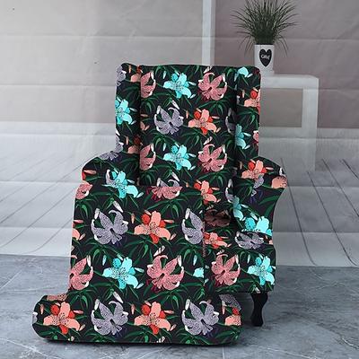Ohrensessel-Schonbezüge, Stretch-Spandex-Ohrensesselbezüge, 2-teiliges Set, Sofa-Schonbezüge mit Blumenmuster, Ohrensessel-Schonbezüge, Möbelschutz, Couch, weich, mit elastischem Boden Image