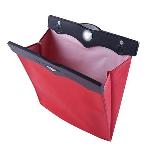 Kollapsierbarer Auto-Mülleimer mit LED-Licht - auslaufsicher hängender Aufbewahrungsorganizer für Fahrzeuge multifunktionale Mülltonne Image