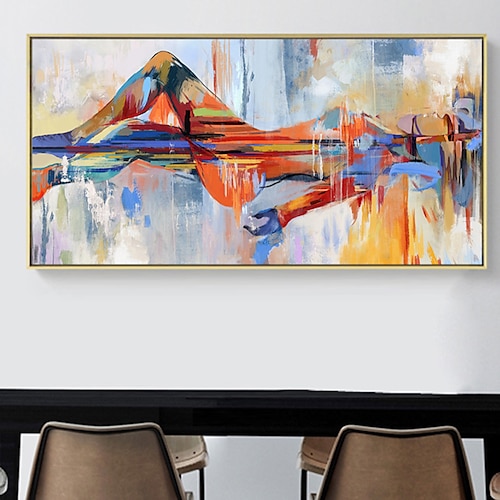 Ölgemälde 100% handgemalte Wandkunst auf Leinwand horizontale Landschaft Menschen moderne Heimdekoration Dekor gerollte Leinwand ohne Rahmen ungedehnt Image