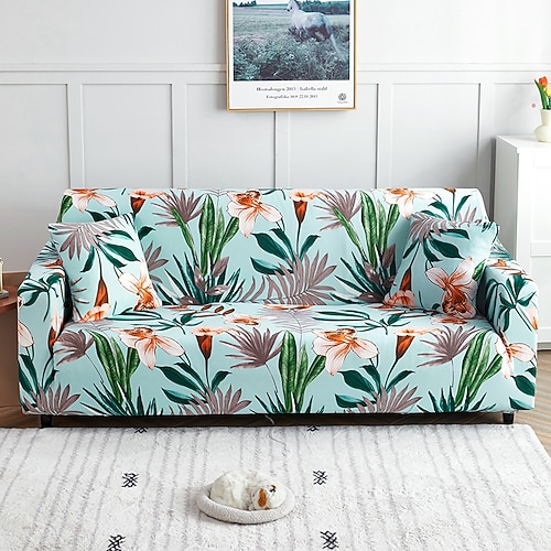 Boho-Elasthan-Couchbezüge, Sofabezug für Hunde und Haustiere, Bauernhaus-Schonbezüge für Zweisitzer, L-förmig, 3-Sitzer, U-förmig, Sessel, waschbarer Couchschutz Image