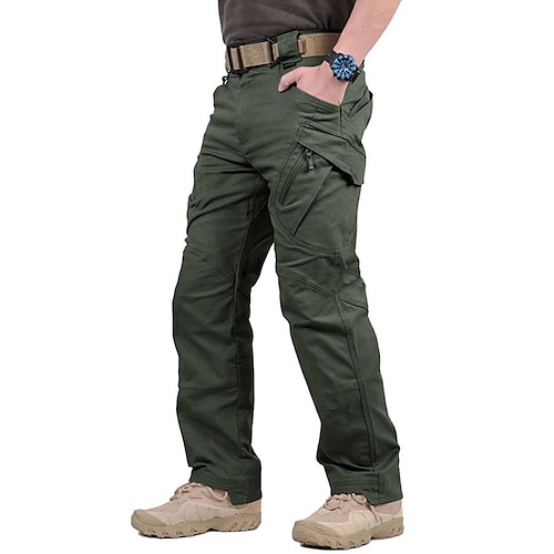 Herren Cargo-Hosen Taktische Hose Taktisch Wanderhose Reißverschlusstasche Mehrere Taschen Einfach Schnelltrocknend Leicht Volle Länge Outdoor Campen und Wandern Hosen Taktisch Tarnung Schwarz Image