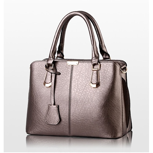 Grüne Damenhandtasche aus Kunstleder – elegante strukturierte Tragetasche mit goldenen Akzenten für Arbeit, Reisen und den Alltag