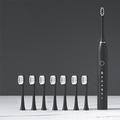 Elektrische Zahnbürste mit 8 Bürstenköpfen, intelligenter 6-Gang-Timer, IPX7, wasserdichte, wiederaufladbare Reisezahnbürste mit Timer für Damen und Herren