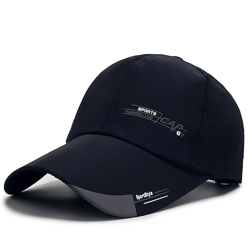 Herren Cap Basecap Schwarz Weiß Polyester Bedruckt Modisch Klassisch Zeitlos Schick Modern Outdoor Täglich Buchstabe Tragbar Atmungsaktiv Image