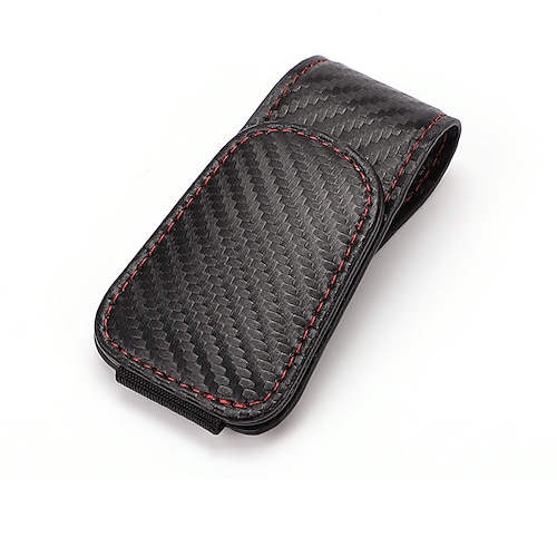Auto-Sonnenblenden-Brillenhalter - Magnetischer Leder-Brillenclip und Ticketkartenhalter Auto-Sonnenblenden-Zubehör Image