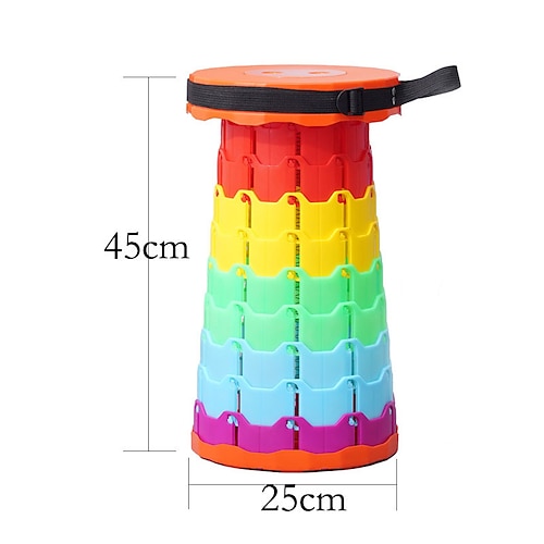 Teleskopierbarer Klapphocker tragbarer zusammenklappbarer Hocker verbesserter tragbarer teleskopierbarer Hocker Klapphocker für Erwachsene tragbarer teleskopierbarer Hocker für Camping Gartenarbeit Image