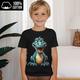 Jungen 3D Dinosaurier T-Shirt Hemden Kurzarm 3D-Druck Sommer Aktiv Sport Modisch 100% Baumwolle kinderkleidung 3-12 Jahre Rundhalsausschnitt Outdoor Casual Täglich Regular Fit