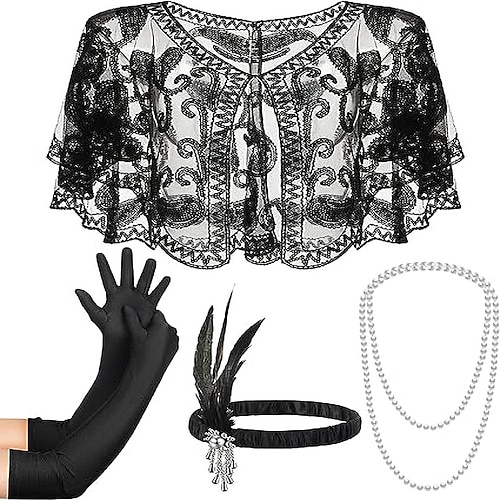 Retro Vintage Goldene Zwanziger 1920er Cosplay Kostüm Outfits Flapper-Stirnband Der große Gatsby Hochzeitsgast Pailletten Quastenfransen Kostüm Damen Weihnachten Halloween Karneval Halloween Party Image