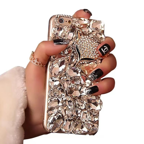 Handy Hülle Handyhüllen Für Samsung Galaxy S25 S24 S23 S22 S21 FE S21 Ultra Plus A35 5G A54 S20 A52 Rückseite Bling Strass Staubdicht Tiermotiv Kristalldiamant TPU Image