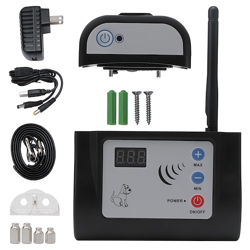 kabelloser elektrischer Haustierzaun Haustier elektrisches Rückhaltesystem einstellbarer Kontrollbereich Anzeigeabstand sicherer effektiver Piepton Virbationsschock Image