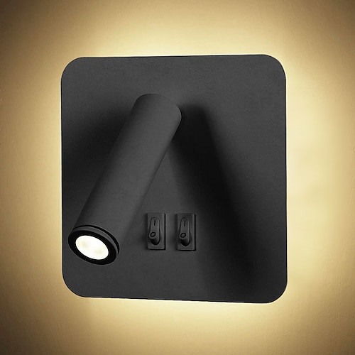 8w moderne Innenwandleuchte LED-Wandleuchte Lesestrahler mit Schalter 350 schwenkbar 2 in 1 5w Wandstrahler LED-Wandleuchte für Schlafzimmer Nacht Wohnzimmer Arbeitszimmer Image