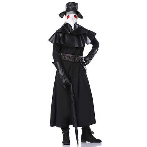 Pestdoktor Karneval Cosplay Kostüm Maskerade Steampunk Erwachsene Herren Damen Maskerade Karneval Einfaches Karnevalskostüm Verkleiden Image