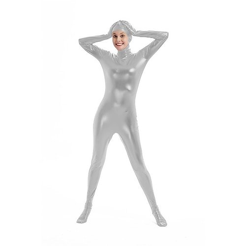 Zentai-Anzüge Cosplay Kostüm Catsuit Karnevalskostüm Ganzkörperanzug Herren Damen Einfarbig Latex Elasthan Lycra Kostüm für Halloween Karneval Maskerade Erwachsene Image