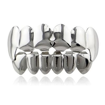Zahnersatz / Zahngitter HipHop Alles Körperschmuck Für Karnival Party Moderner Stil Geometrisch Kupfer Pistole schwarze Zähne (Set) Pistole schwarze flache Zähne (Satz) Roségold flache Zähne (Set) Image
