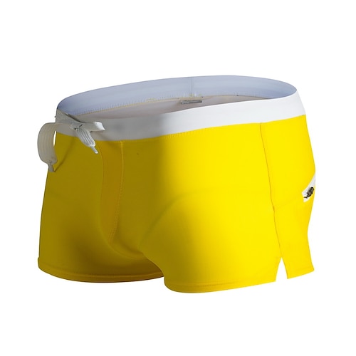 Herren Boardshorts Badeshorts Badehose Schwimmshorts Bademode Kordelzug mit Mesh-Futter Tasche mit Reißverschluss Feste Farbe Schnelltrocknend Komfortabel Festtage Schwimmbad Hawaiianisch Casual Image