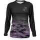 Damen Downhill Jersey Langarm MTB Mountain Rennrad Winter Schwarz Rosa Dunkellila Blumen Pflanzen Fahhrad Atmungsaktiv Schnelltrocknend Sport Mit Mustern Blumen Pflanzen Lustig Bekleidung