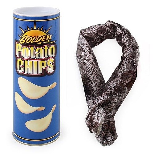 Kartoffelchips hüpfende Schlange, Aprilscherz-Geschenk, Parodie, verängstigtes Kartoffelchip-Schlangenspielzeug, lustiges Geschenk, Spielzeug, simulierte Schlange