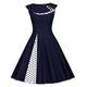 Polka Dots klassisch retro Vintage 1950er Cocktailkleid Kleid Party Kostüm Weihnachtskleid Rockabilly Schlagkleid knielang Country Girl Gentlewoman Damen Valentinstag Party / Abend