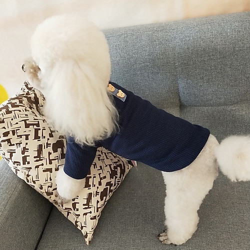 Hunde Katzen Pullover Modisch Kuschelig Winter Atmungsaktiv Weich Waschbar Komfortabel Outdoor Casual Hundebekleidung for Bichon Frise Spitz kleines Haustier Schmetterling Small Image