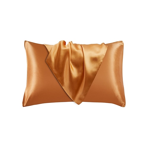 Satin-Kissenbezüge für Haare und Haut 2er-Pack seidige Satin-Kissenbezüge ohne Reißverschluss-Kissenbezüge mit Umschlagverschluss Image