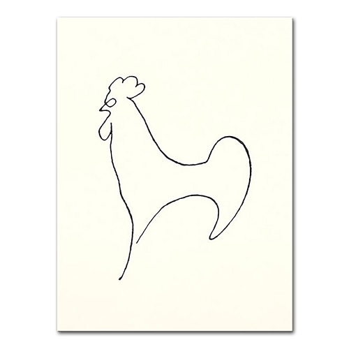 Mintura, handgefertigt, Pablo Picasso, berühmte Ölgemälde auf Leinwand, Heimdekoration, moderne Wandkunst, abstraktes Tierbild für Heimdekoration, gerolltes, rahmenloses, ungedehntes Gemälde Image