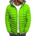 Schwarzer Hoodie für Herren Bubble Coats Puffer Plain Jacken Winter Warm Gesteppte Outwear mit Reißverschluss Leichte, gepolsterte Daunenjacke mit Kapuze Solide Jacken Dicker Mantel Winterjacke Winddicht Klettern Angeln