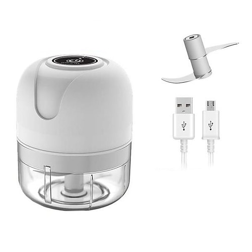 100/250 ml elektrischer Mini-USB-Knoblauchstampfer, kabellose Knoblauchmühle, Presse, Fleischwolf, Gemüse, Chili, Fleischwolf, Lebensmittelzerkleinerer, Küchenwerkzeuge Image