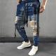 Plaid Geometrie Brautkleider schlicht Herren 3D-Druck Jogginghose Trainingshose Jogginghose Jogger Hosen Hose Outdoor Strasse Casual Polyester Marineblau Königliches Blau Blau S M L Mittlere