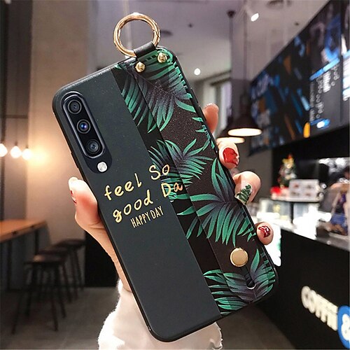 Handy Hülle Handyhüllen Für Samsung Galaxy S26 Ultra Plus S25 S24 S23 S22 S21 FE S21 Ultra Plus S20 A14 A34 Rückseite Mode Mit Handgelenkschlaufe Ständer Blume TPU Image