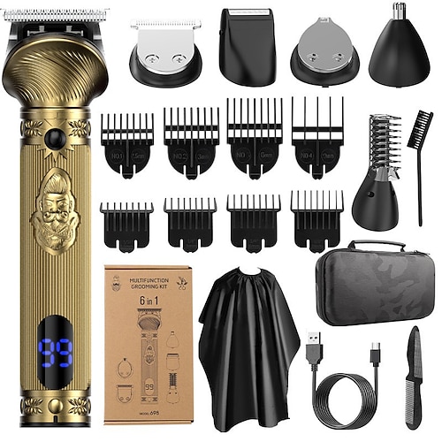 Haarschneidemaschine und Haarschneider-Set, professionelle Haarschneidemaschine für Männer, kabellose Friseurschere, Maschine, wiederaufladbarer Outline-Trimmer, Herren-Bartschneider, elektrisches Image
