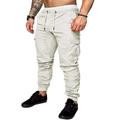 Herren Cargohose Cargohosen Cargohose Jogginghose Jogger Hose Hosen Kordelzug Elastische Taille Multi Pocket Feste Farbe Sports Outdoor Freizeitskleidung Baumwolle 100% Baumwolle Strassenmode