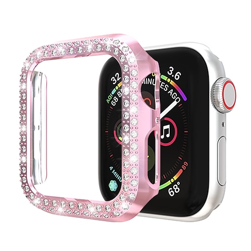 Uhrengehäuse Kompatibel mit Apple Watch Series 8 7 41mm 45mm / Series 6 5 4 SE 40mm 44mm / Series 3 2 1 38mm 42mm Kratzfest Bling-Diamant Staubdicht PC Beobachten Abdeckung Image