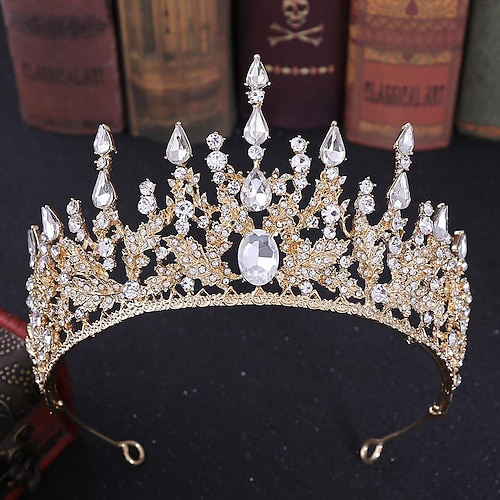 Kristall-Königin-Kronen und Diademe mit Kamm-Stirnband für Frauen und Mädchen Prinzessin-Kronen-Haar-Accessoires für Hochzeit, Geburtstag, Halloween-Kostüm, Cosplay