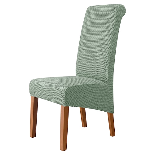 Stuhlhussen für Esszimmerstühle, Stretch-Stuhlbezug, schwarz-grün, Spandex, Jacquard, burgunderrot, Stuhlschutzbezüge mit hoher Rückenlehne, Sitzbezug mit Gummiband für Esszimmer, Hochzeit, Image