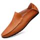 Herren Loafer Slip On Gehäkelt Lederschuhe Flache Sandalen Übergrössen Wanderschuhe Brautkleider schlicht Strand Design Outdoor Täglich Nappaleder Leder Atmungsaktiv Handgemacht Rutschfest