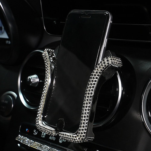 Auto-Strass-Telefonhalter, Kristall-Luftauslass, Unterstützung für Telefon, Diamant-Clip, Auto-Innenraum, universeller Smartphone-Ständer, Automobilteile Zubehör