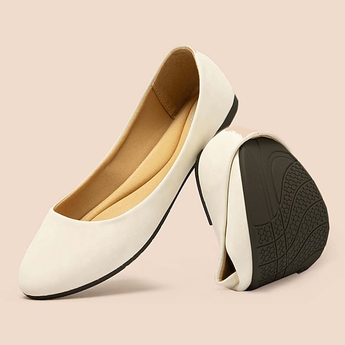 Faltbare schwarze Ballerinas für Damen – leichte bequeme Reiseschuhe mit flexibler Sohle Image