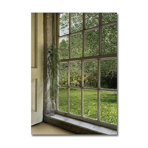 Landschaft Wandkunst Leinwand das Fenster moderne Kunst Landschaft Heimdekoration Dekor gerollte Leinwand ohne Rahmen ungerahmt Image