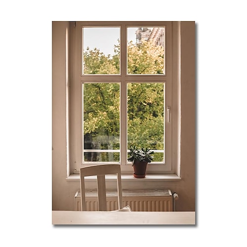 Landschaft Wandkunst Leinwand das Fenster moderne Kunst Landschaft Heimdekoration Dekor gerollte Leinwand ohne Rahmen ungerahmt Image