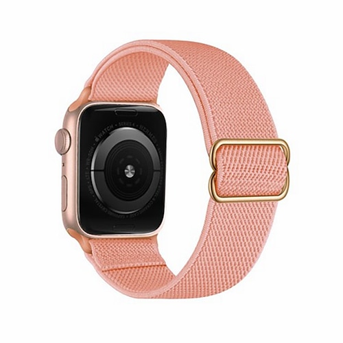 Kompatibel mit Apple Watch Armband 38mm 40mm 41mm 42mm 44mm 45mm 49mm Geflochten Elasthan Verstellbar Stoff Ersatzarmband für iwatch Ultra 2 Series 9 8 7 SE 6 5 4 3 2 1 Image