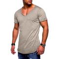 Außenhandel Sommer neue Männer Kurzarm-T-Shirt V-Ausschnitt Casual Männer Normallack T-Shirt Männer