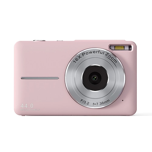 Digitalkamera 1080P 44MP Vlogging Kamera mit LCD-Bildschirm 16X Zoom Kompakt Tragbare Mini wiederaufladbare Kamera Valentinstagsgeschenke für Studenten Jugendliche Erwachsene Mädchen Jungen