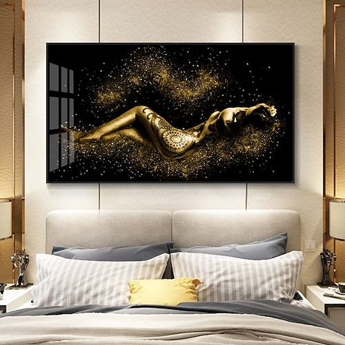 1 Panel Menschen Drucke Gold Frauen Wandkunst modernes Bild Wohnkultur Wandbehang Geschenk gerollte Leinwand ungerahmt ungedehnt Image