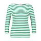 Tommy Hilfiger Damen T-Shirt mit U-Boot-Ausschnitt 3/4-Arm, grün, Gr. XS