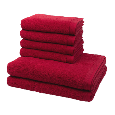 Möve Superwuschel 6-teilig Handtuch-Set Ruby Dunkelrot Image