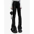 2023 Harajuku Fashion Zipper Y2K top Black Slim Flare Jeans pantaloni per le donne vestiti Dark