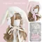 Stile giapponese dolce soffice carino cappello di coniglio dalle orecchie cadenti cappello Lei Feng pizzo Lolita paraorecchie berretto tutto fiammifero peluche cappello caldo invernale