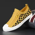 Trendy 2022 High top scarpe di tela uomo mocassino Designer Sneakers vulcanizzate uomo cerniera