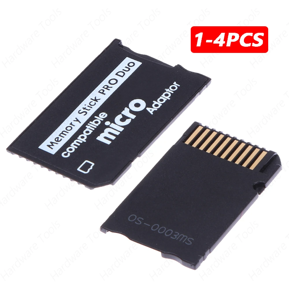 1-4PCS Memory Stick Pro Duo Adattatore per lettore di schede per PSP 1000/ 2000/ 3000 Micro SD TF a MS Card Convertitore adattatore Plug and Play